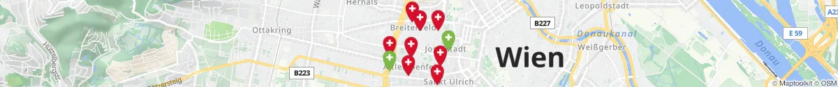 Map view for Pharmacies emergency services nearby 1080 - Josefstadt (Wien)